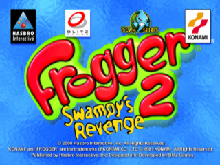 Frogger 2 Swampy's Revenge title screen for Playstation